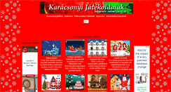 Desktop Screenshot of karacsonyi.jatekoldalak.com